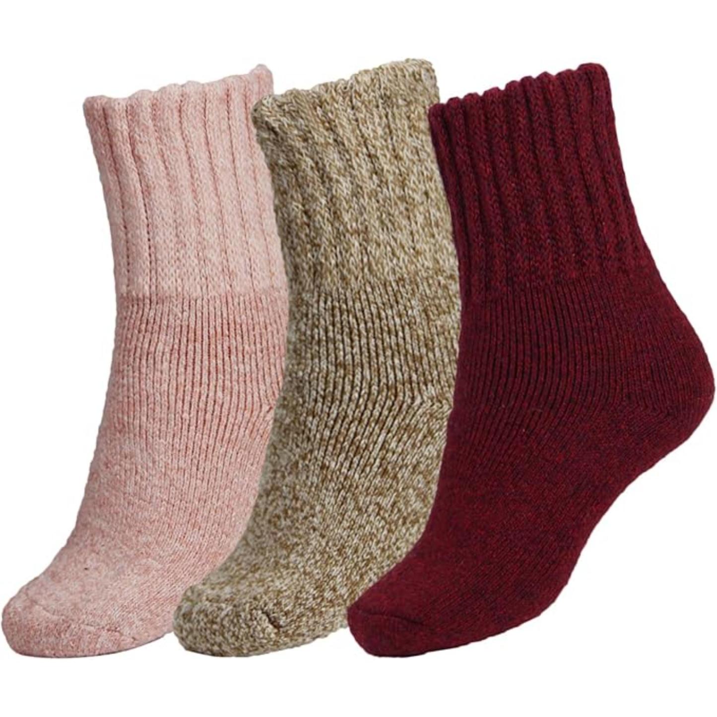 Solid Colored Thick Warm Socks For Winter