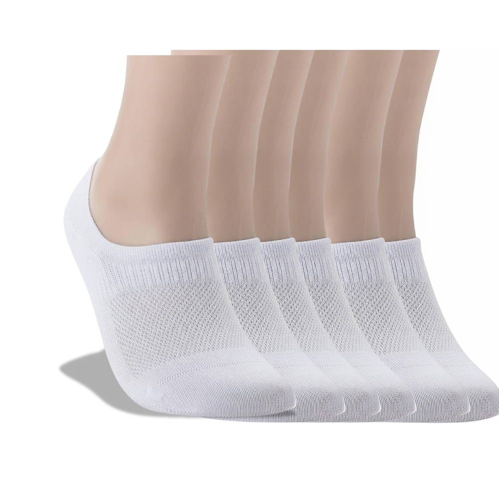 6 Pairs Of  Seamless Wide Toe No Show Socks6 Pairs Of Seamless Wide Toe No Show Socks - Image 3
