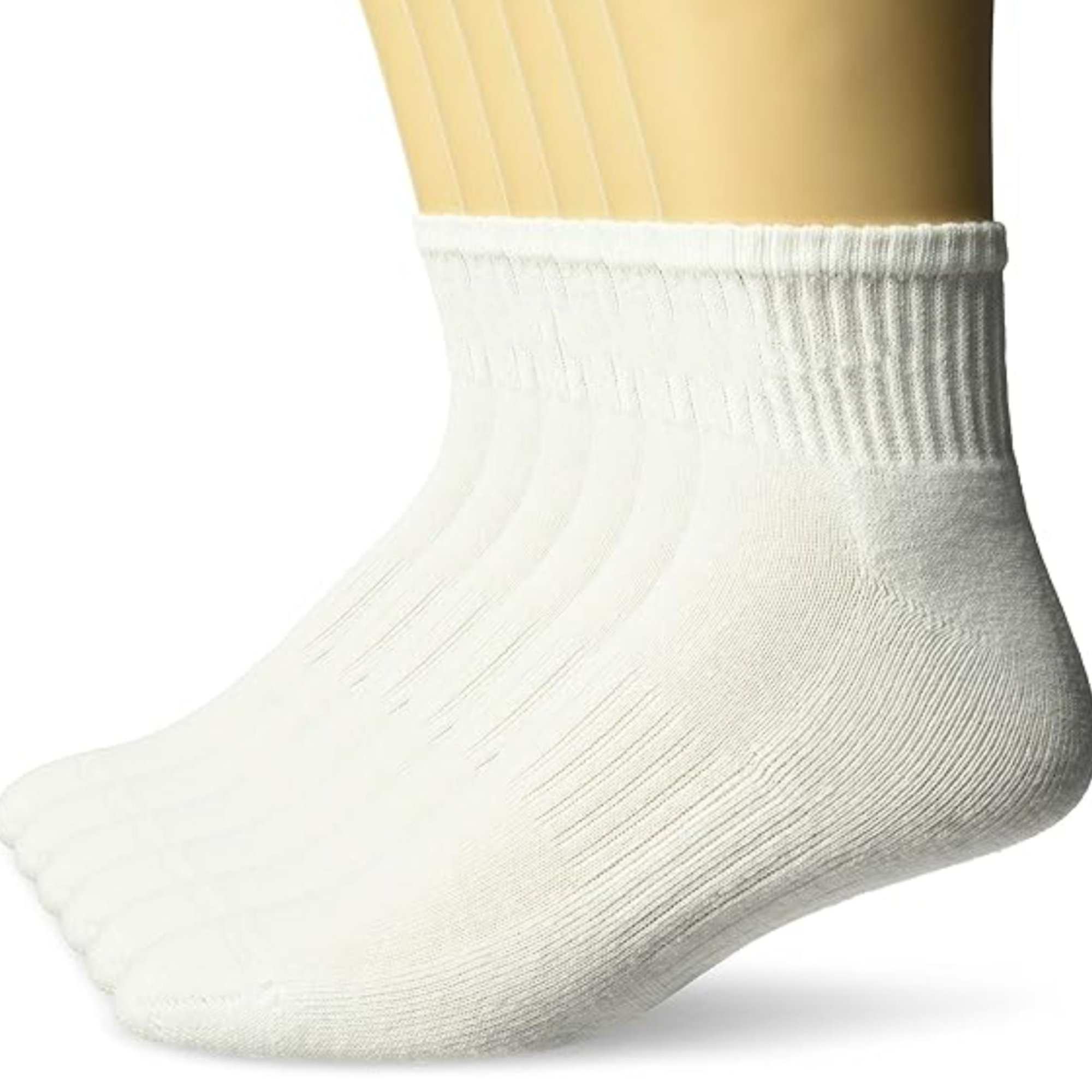 Pack Of 6 Cushion Quarter Socks-Plantar Socks