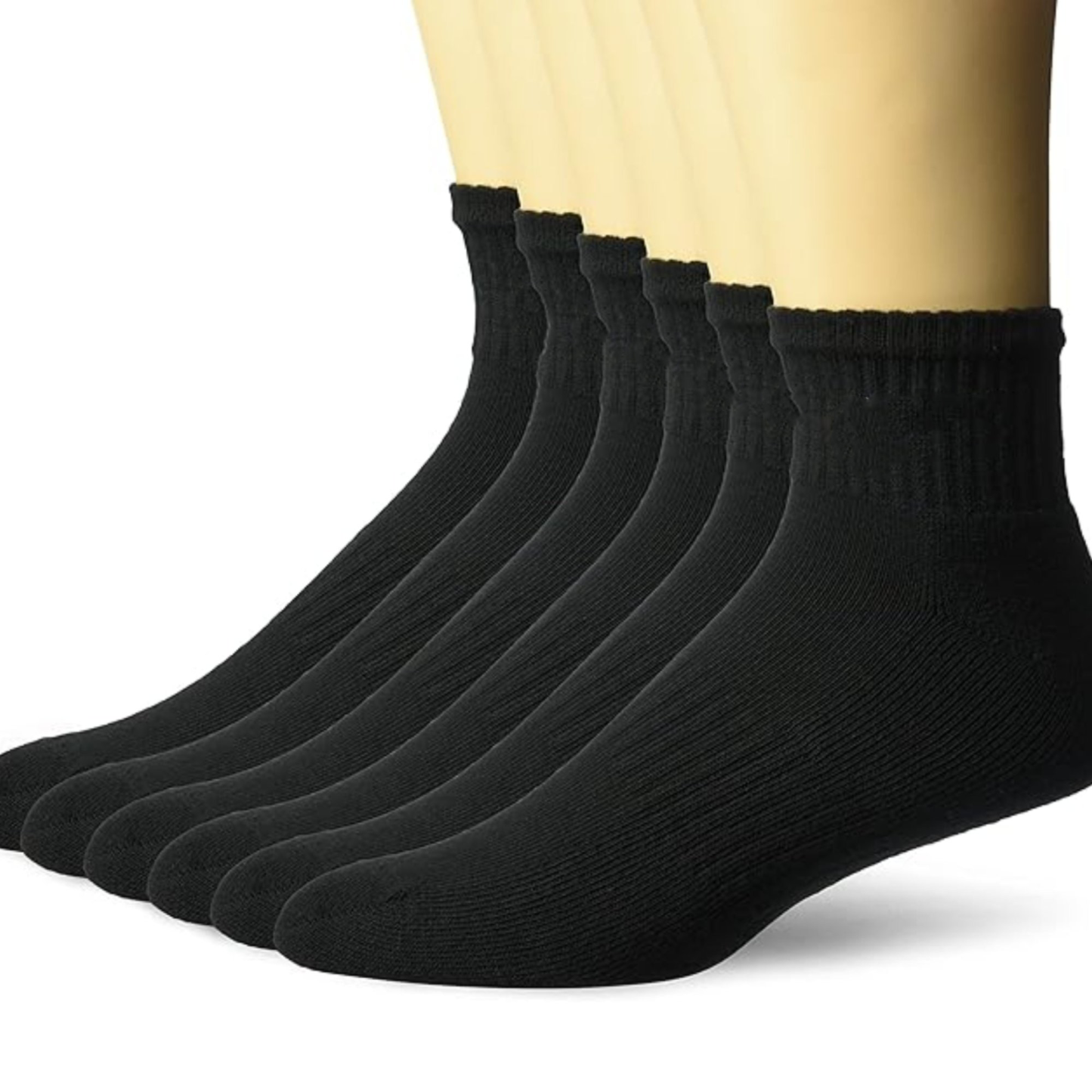 Pack Of 6 Cushion Quarter Socks-Plantar Socks