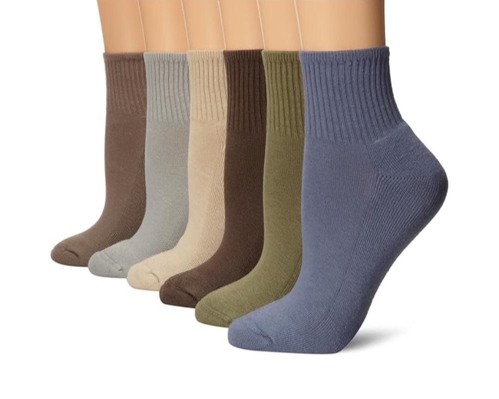 6 Pair Versatile Comfy Cushioned Socks For Daily Wear-Plantar Socks