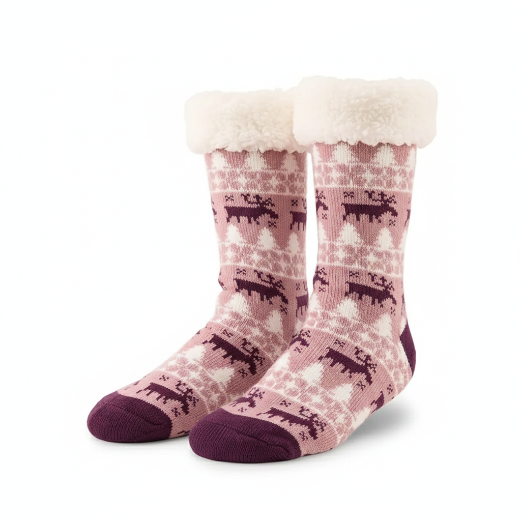 Soft Plush Fleece Lined Christmas Socks For WomenSoft Plush Fleece Lined Christmas Socks For Women - Image 20
