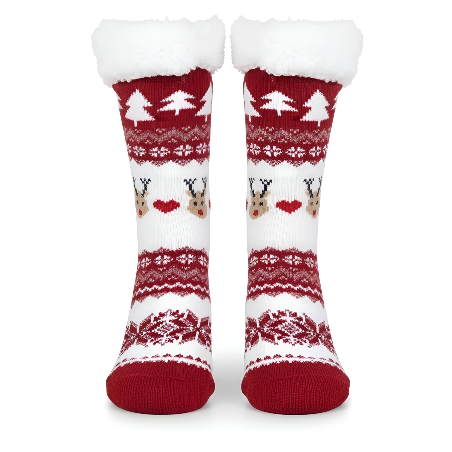 Warm And Cozy Cartoon Print Fleece Lined Socks For Women