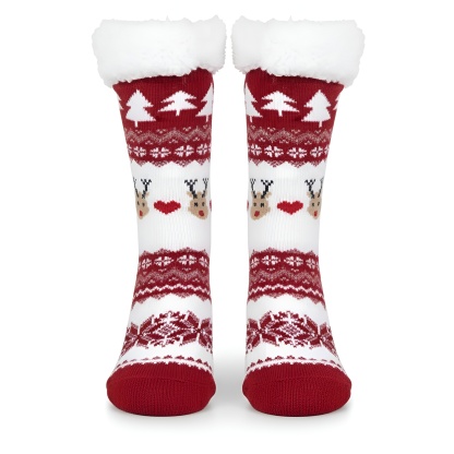 Warm And Cozy Cartoon Print Fleece Lined Socks For Women