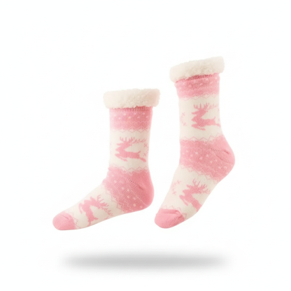Soft Plush Fleece Lined Christmas Socks For Women