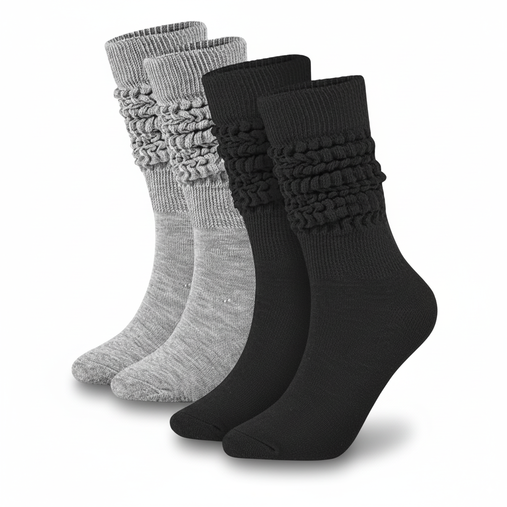 Women Slouch Scrunch Socks2 Pairs Of Slouch Scrunch Socks For Women - Image 4