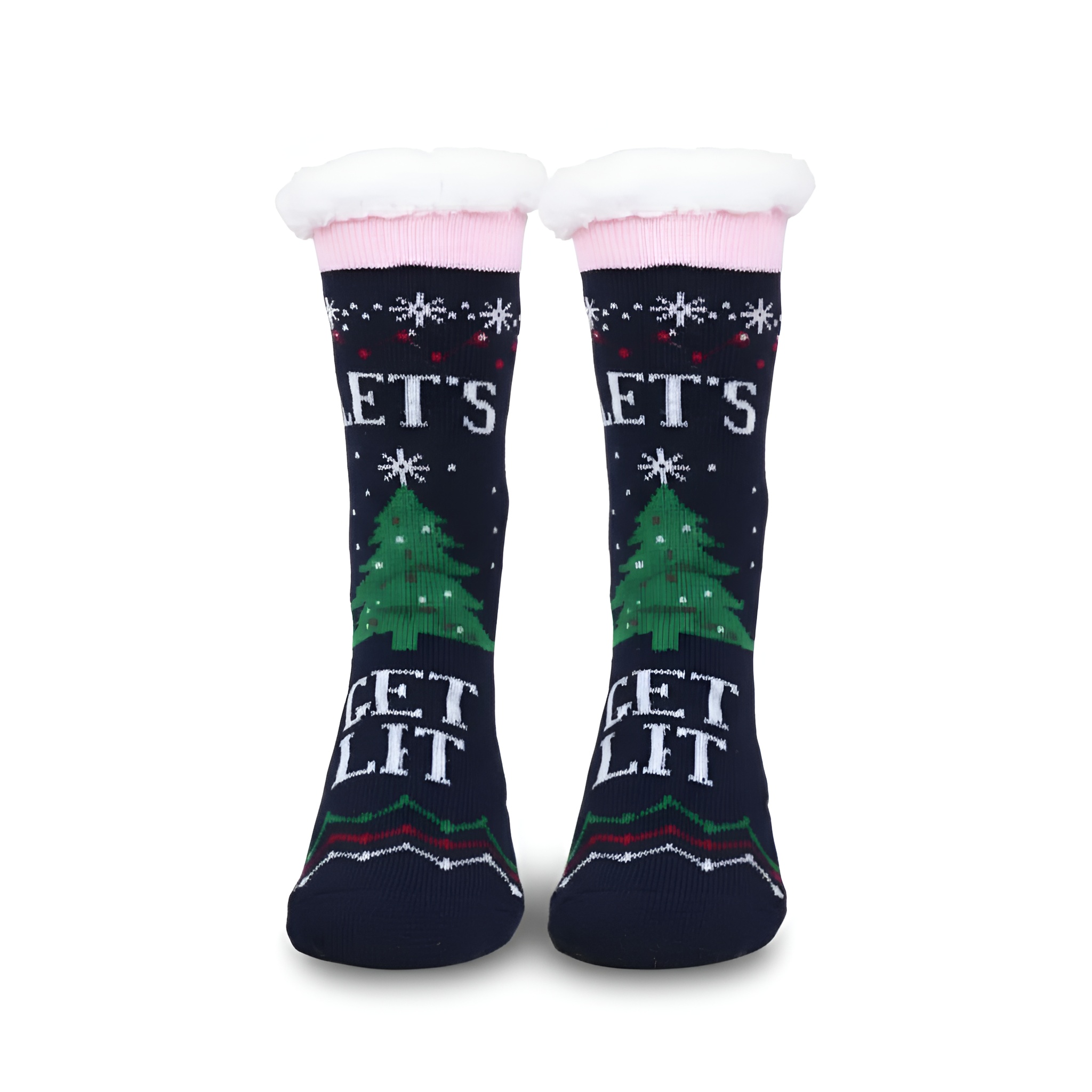 Warm And Cozy Cartoon Print Fleece Lined Socks For Women