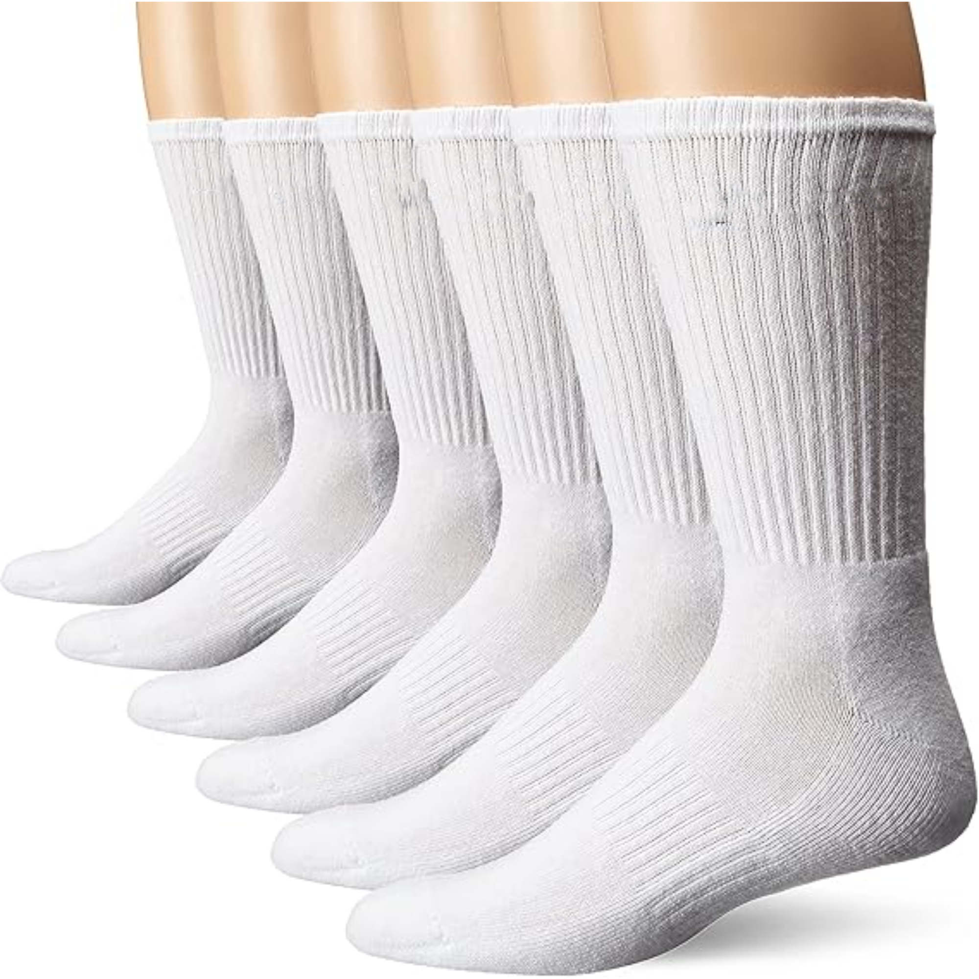6 Pairs Cushioned Crew Socks Set-Plantar Socks