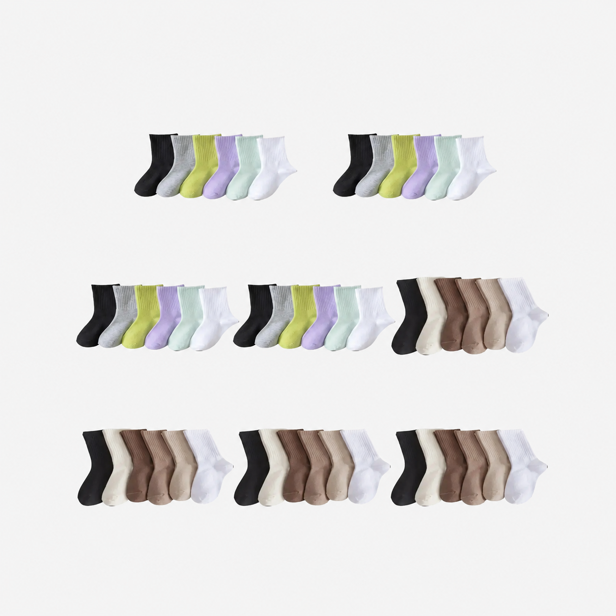 Casual Comfy Mid Crew Socks For Women