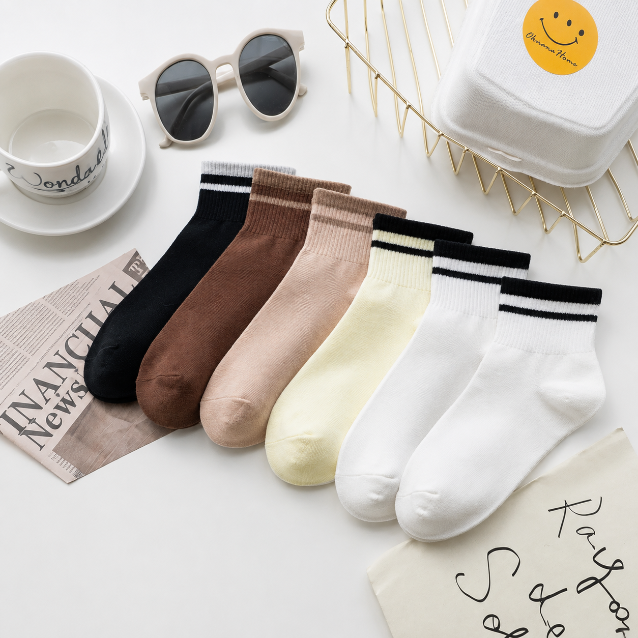 Casual Comfy Mid Crew Socks For Women