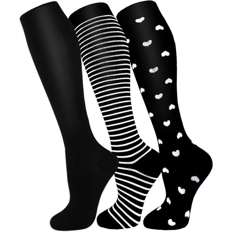 3 Pairs Copper Infused Compression Antimicrobial Socks-Plantar Socks