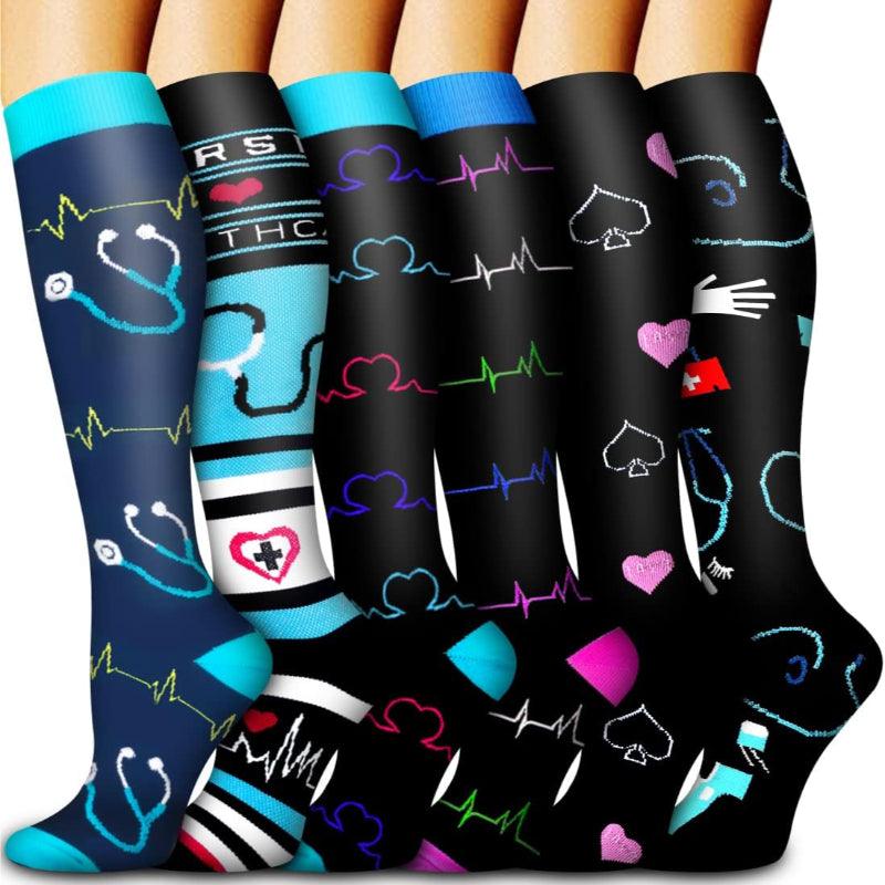 Copper Compression Socks 6 Pairs-Plantar SocksCopper Compression Socks 6 Pairs - Image 4