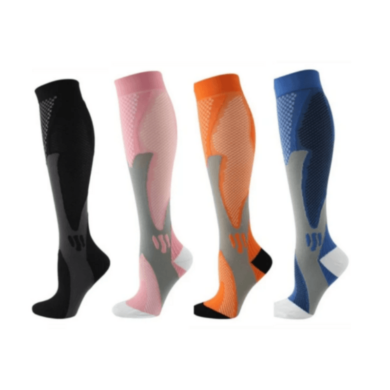 Running & Sports Compression Socks 20-30 Mmhg Sports Stockings - Pack of 4-Plantar Socks