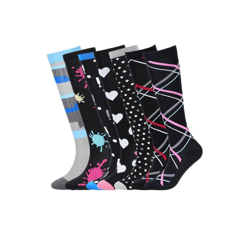 7 Pairs Of Compression Elastic Breathable Sports Socks-Plantar Socks