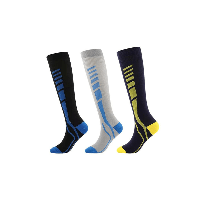 Sports Socks Leggings Men's And Women's Compression Socks 3 Pairs-Plantar Socks