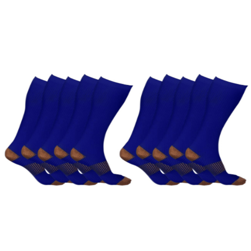 Copper-Infused Compression Socks (5-Pack)-Plantar Socks