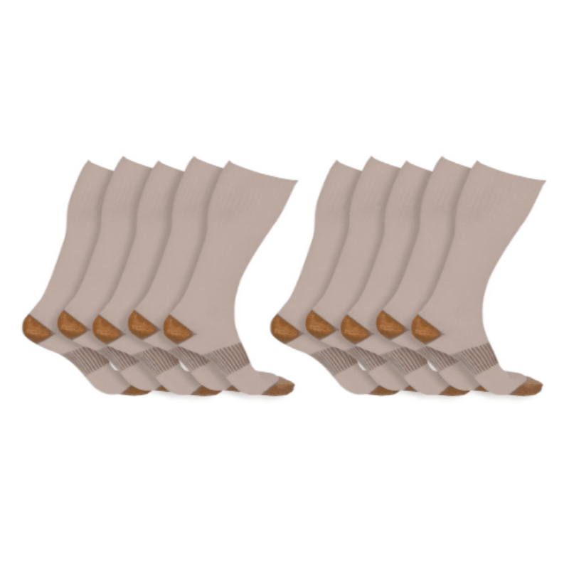 Copper-Infused Compression Socks (5-Pack)-Plantar SocksCopper-Infused Compression Socks (5-Pack) - Image 3
