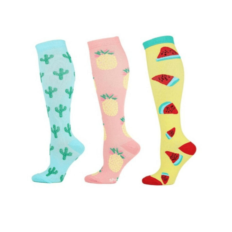 Compression Sports Socks For Women 30 MmHg - 3 Pack-Plantar Socks