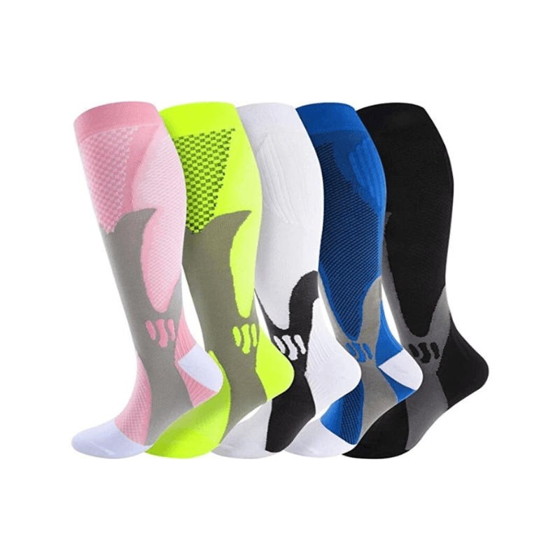 Running Compression Stockings 20-30 Mmhg Sports Socks 5 Pack-Plantar Socks