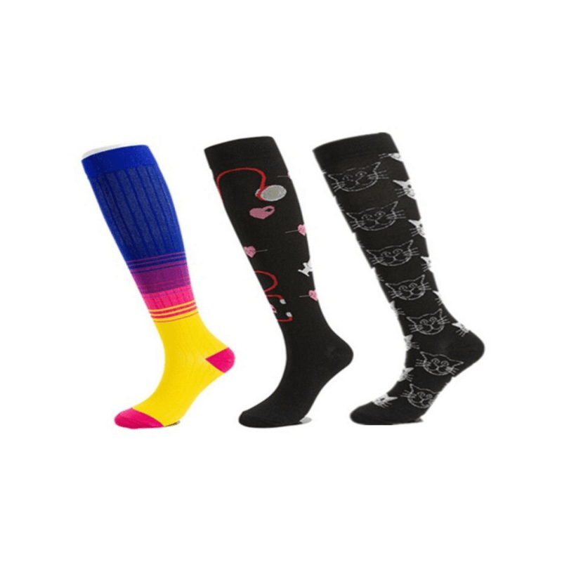Compression Sports Socks For Women 30 MmHg - 3 Pack-Plantar Socks