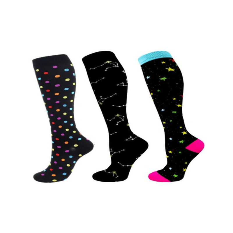 Compression Sports Socks For Women 30 MmHg - 3 Pack-Plantar Socks