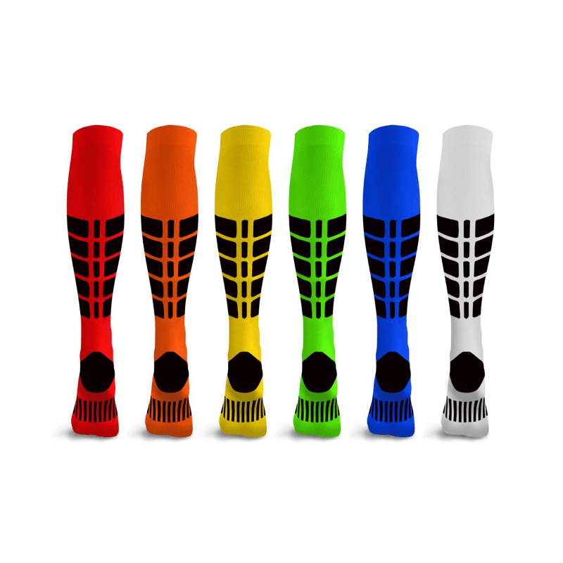 6 Pair Mid-Calf Compression Socks For Men & Women-Plantar Socks
