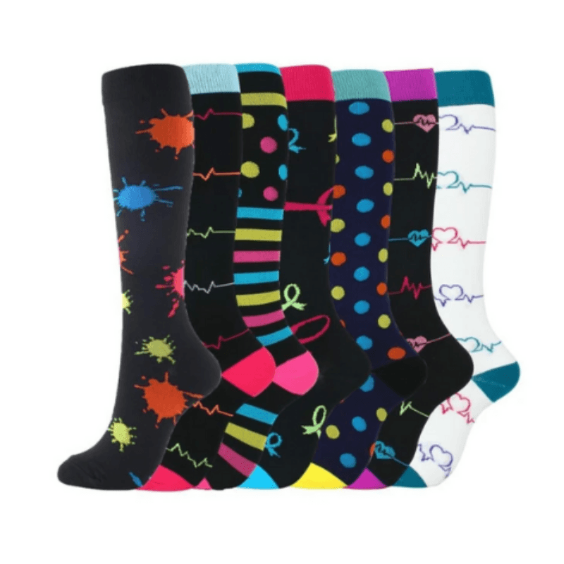 Colorful  Stocking Sports Socks - 7 Pack-Plantar Socks