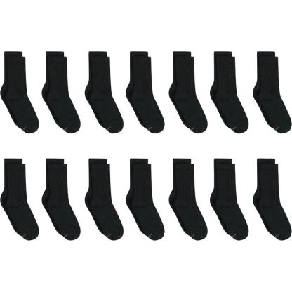 Crew Soft Moisture Wicking Toe Socks Pack Of 14-Plantar Socks