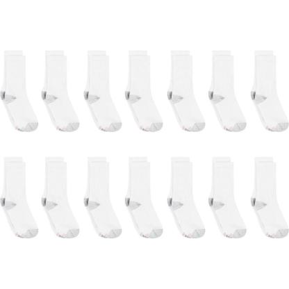 Crew Soft Moisture Wicking Toe Socks Pack Of 14-Plantar Socks