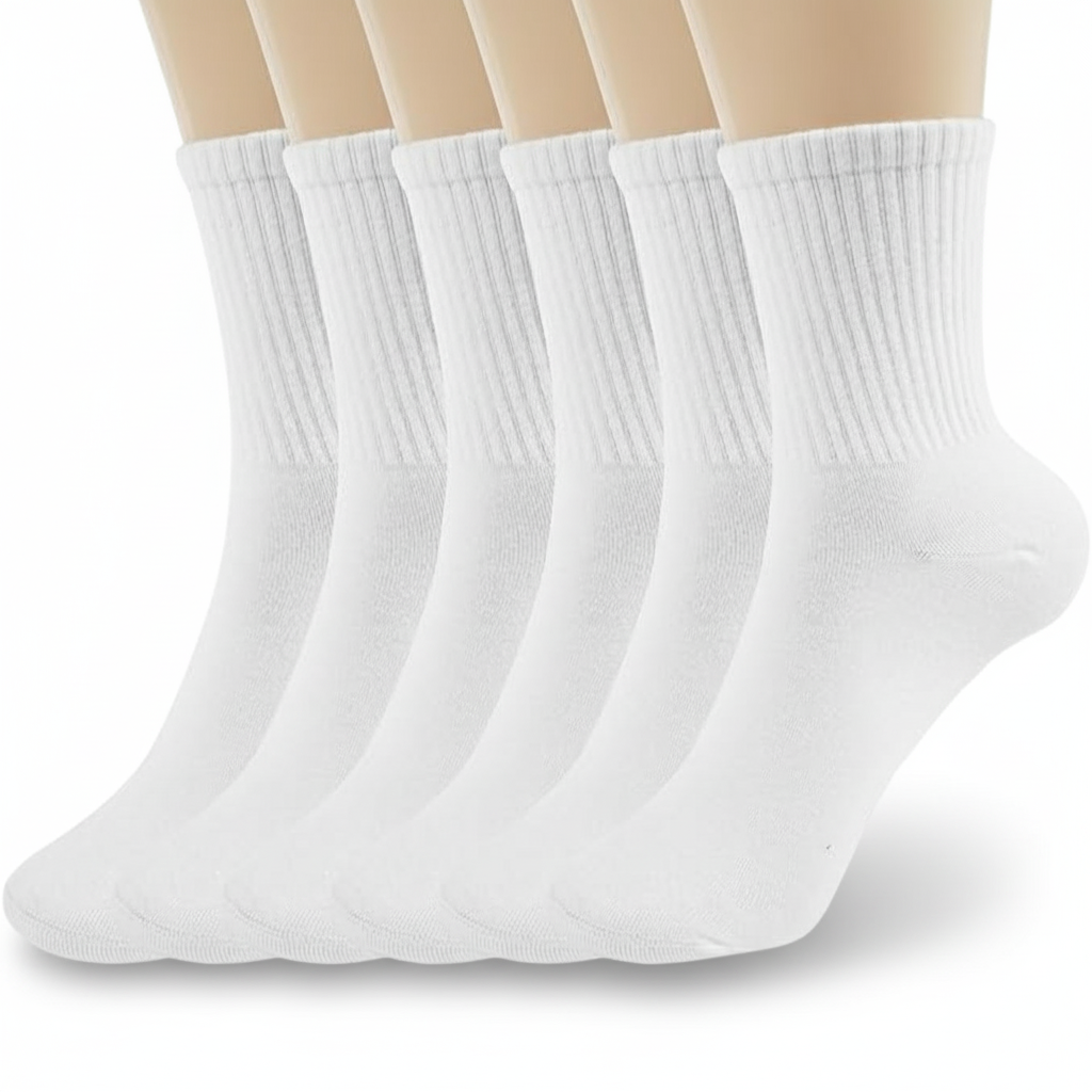6 Pairs Casual Calf Socks For Women