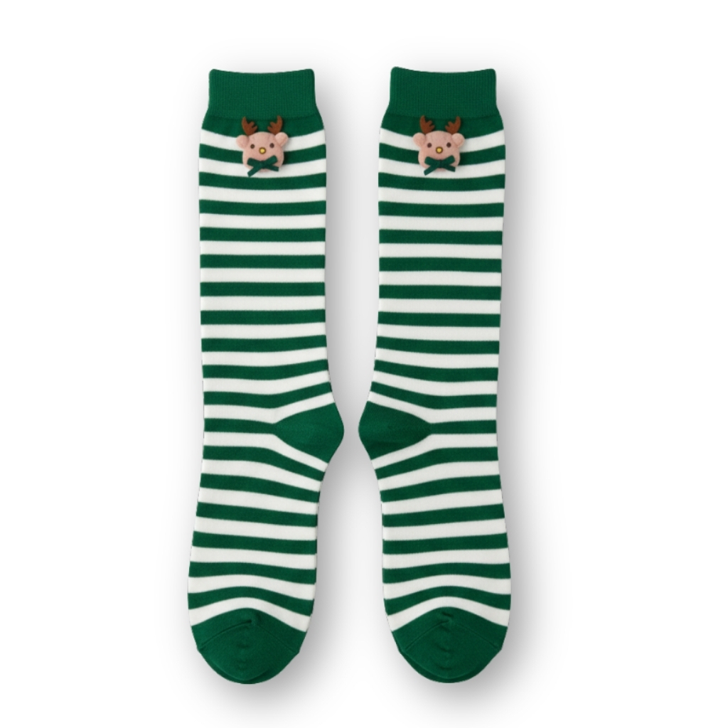 Striped Pattern High Socks For Women
