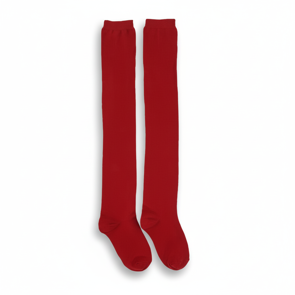 Doll Style Socks for Women For Parties And CostumesSolid Color Christmas High Socks For Women - Image 4