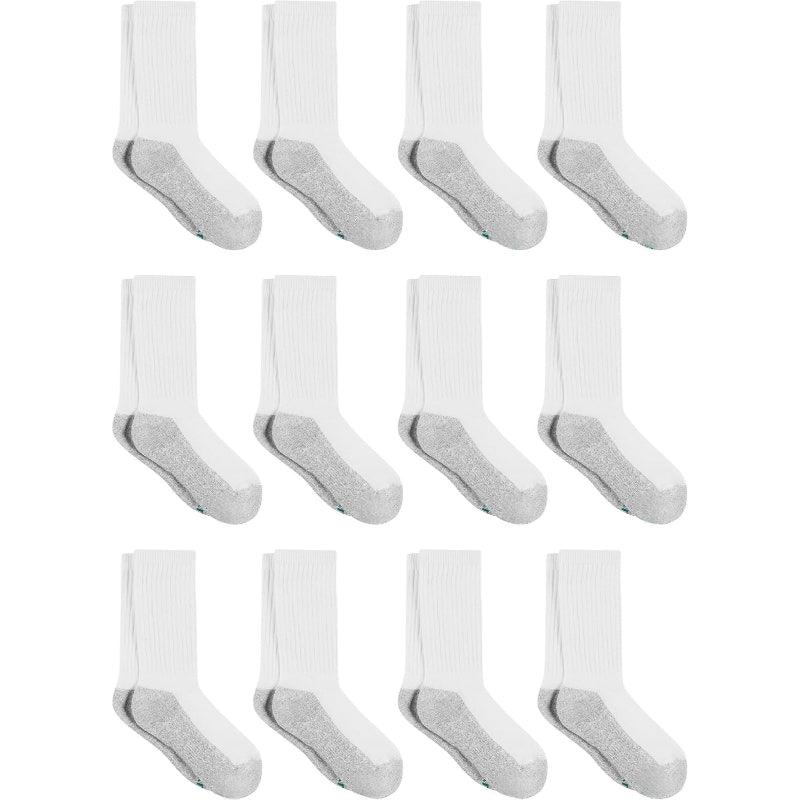 Double Tough Cushioned Crew Toe Socks 12 Pair Pack-Plantar SocksDouble Tough Cushioned Crew Toe Socks 12 Pair Pack - Image 5