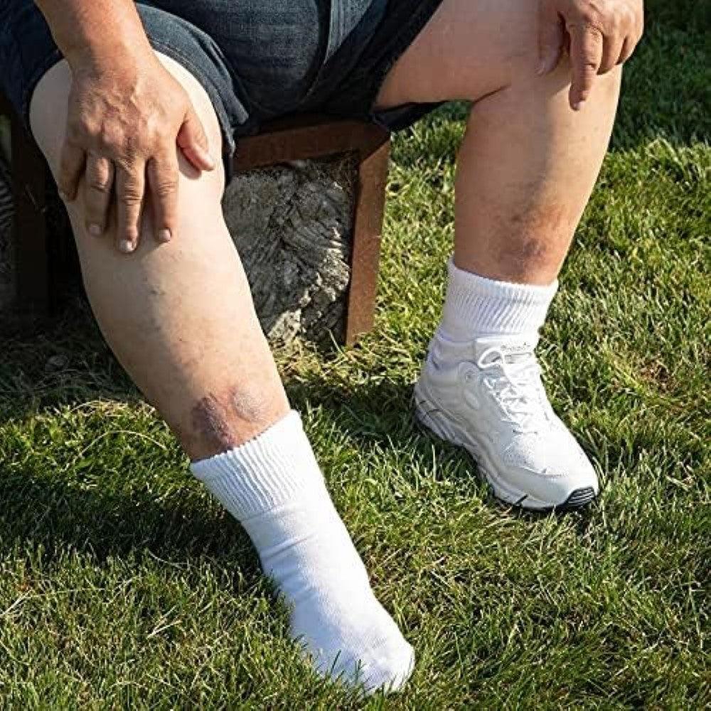 Extra Wide Antimicrobial Quarter Socks Pack Of 3-Plantar Socks