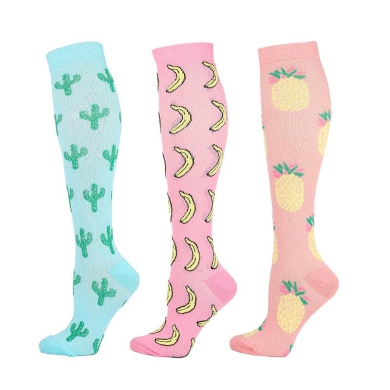 Compression Sports Socks For Women 30 MmHg - 3 Pack-Plantar SocksCompression Sports Socks For Women 30 MmHg - 3 Pack - Image 3