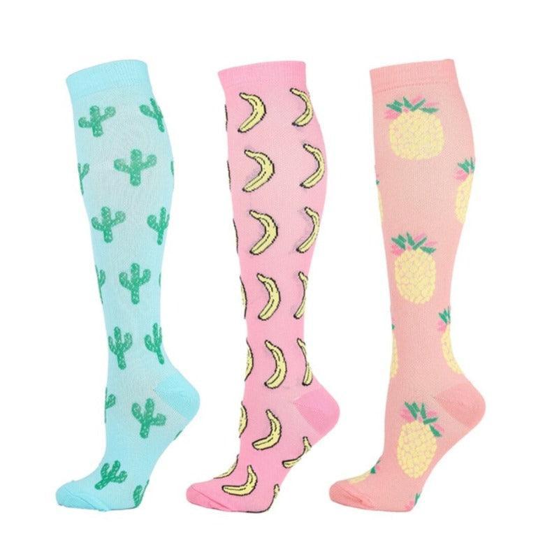 Compression Sports Socks For Women 30 MmHg - 3 Pack-Plantar Socks