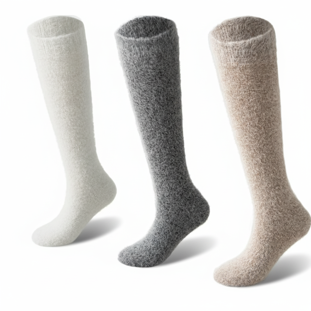 Pairs of 3 Women Fluffy Slipper and Boot Fuzzy Winter Cozy Socks