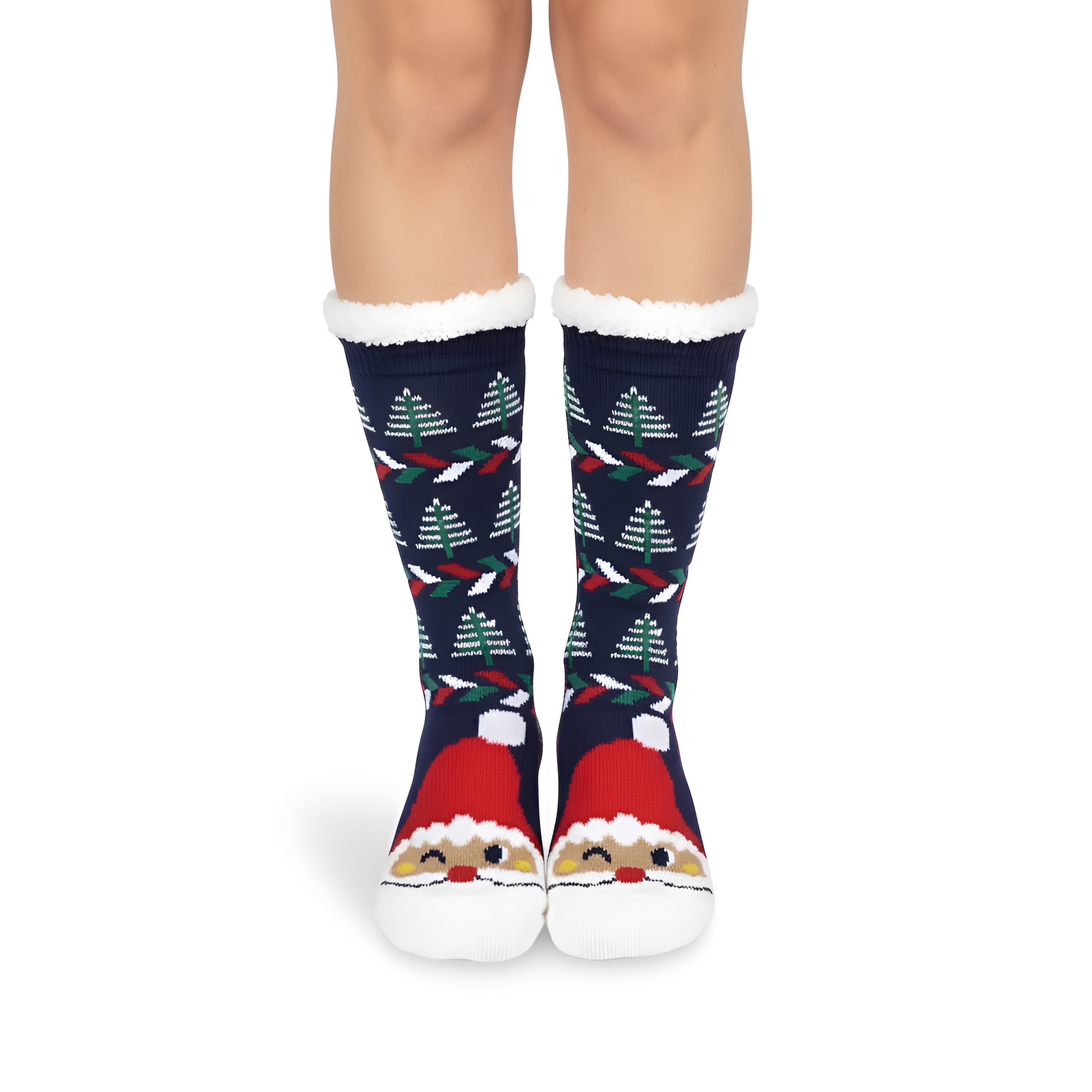 Warm And Cozy Cartoon Print Fleece Lined Socks For Women