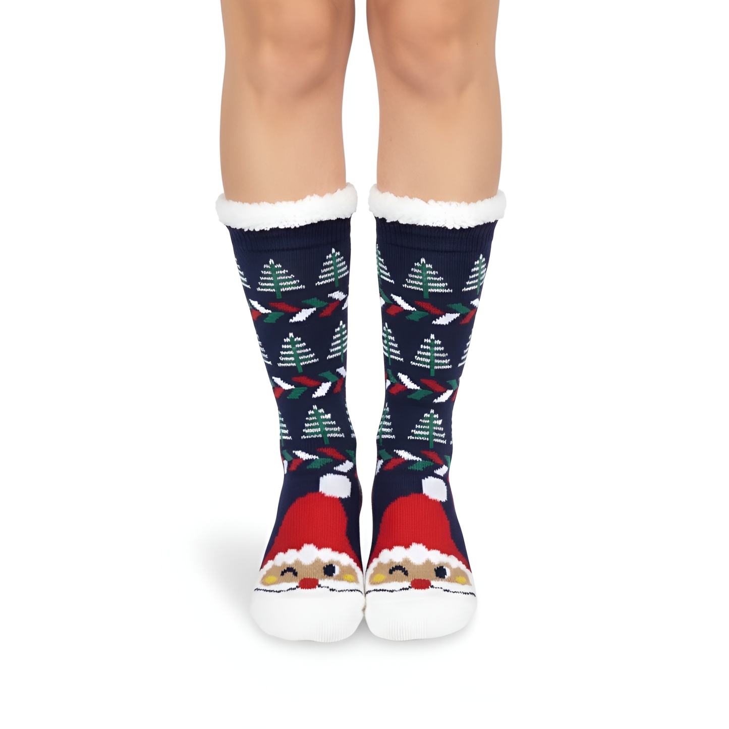 Warm And Cozy Cartoon Print Fleece Lined Socks For Women