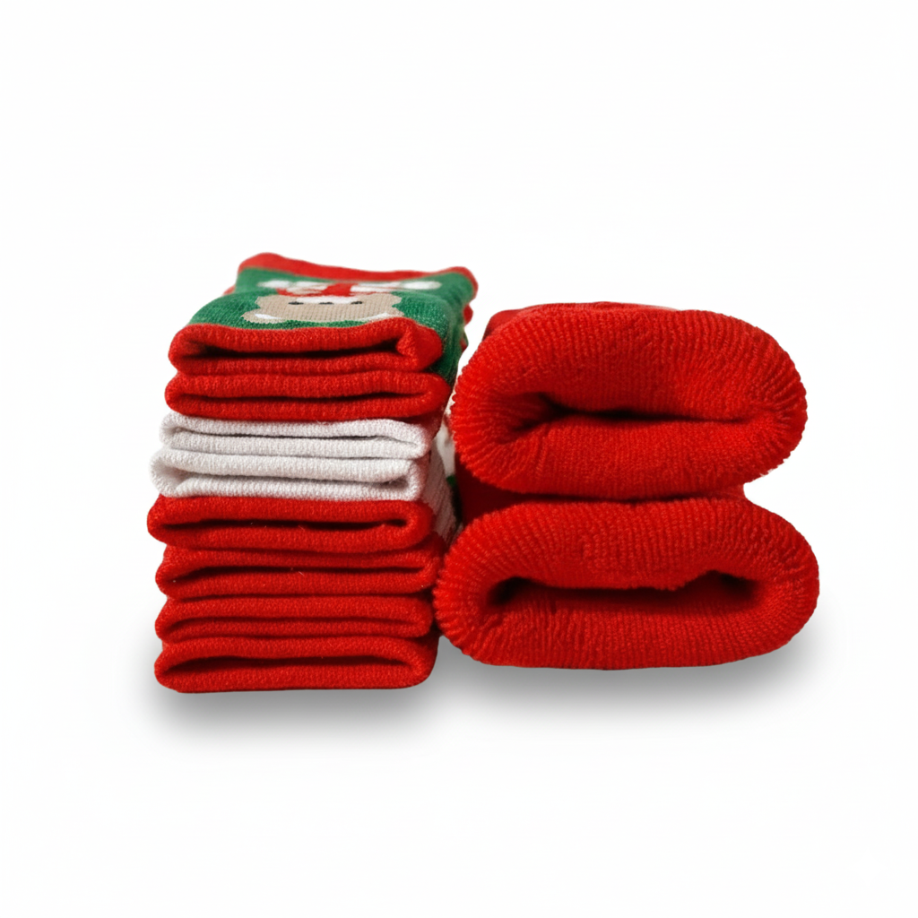 5 Pairs Of Cozy Christmas Socks Set