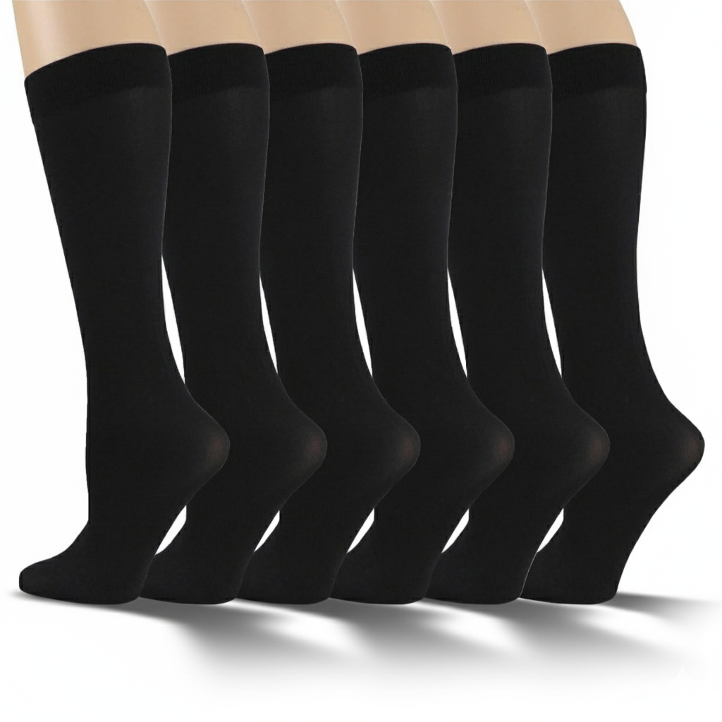 6 Pairs Women Stretchy Spandex Trouser Socks6 Pairs Women Stretchy Spandex Trouser Socks - Image 3