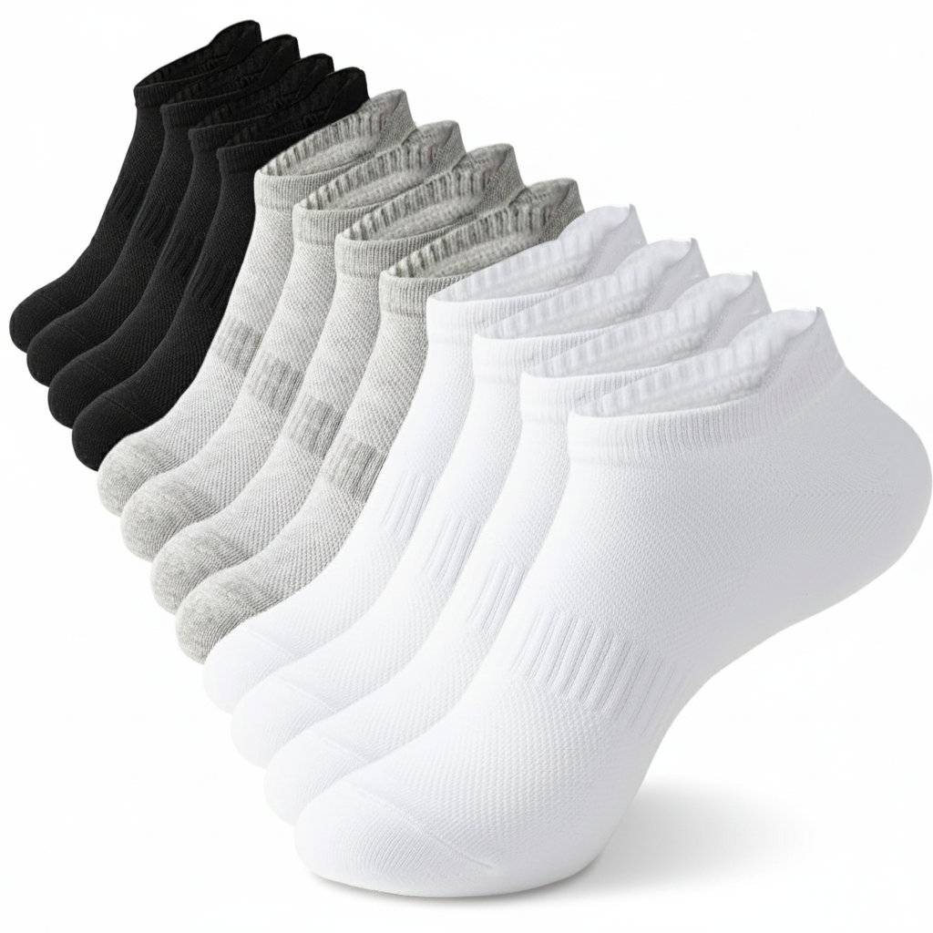 6 Pairs Women Ankle Socks Athletic Running Low Cut Socks