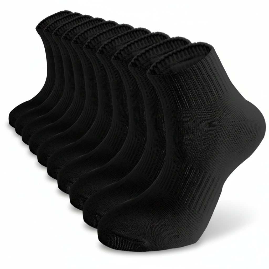 5 Pairs Women Ankle Thin Cotton Gym Athletic Mini Crew Socks