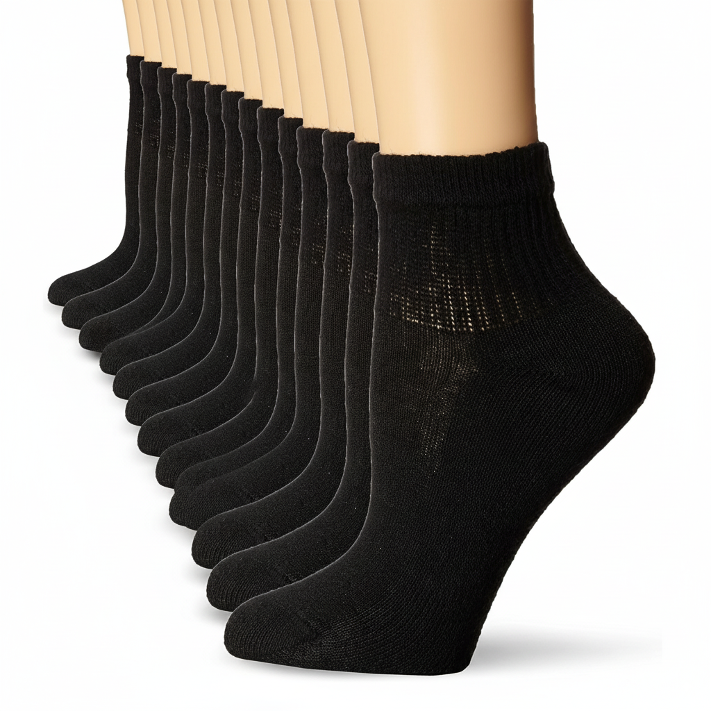 Pack of 10 Women Ankle Soft Moisture Wicking Socks
