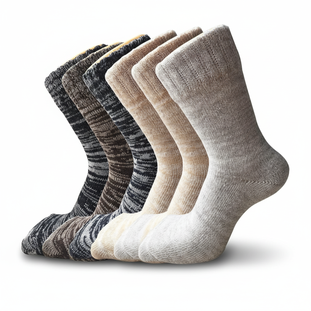 Winter Warm Soft Crew Wool Socks for Men and WomenPair Of 5 Warm Soft Crew Wool Socks For Men And Women - Image 10