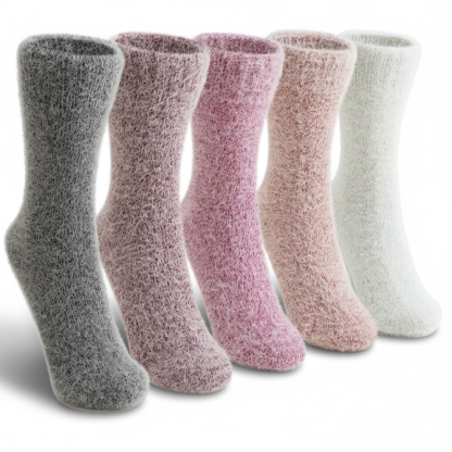 Women Fluffy Slipper and Boot Fuzzy Winter Cozy Socks