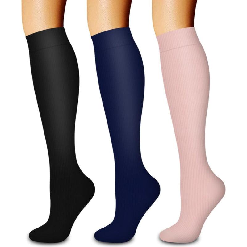 Hebe 3 Pack Compression Orthopedic Socks For Running-Plantar Socks