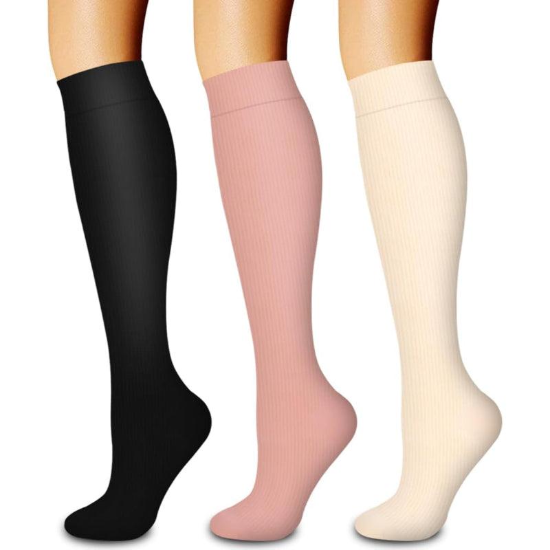 Hebe 3 Pack Compression Orthopedic Socks For Running-Plantar Socks