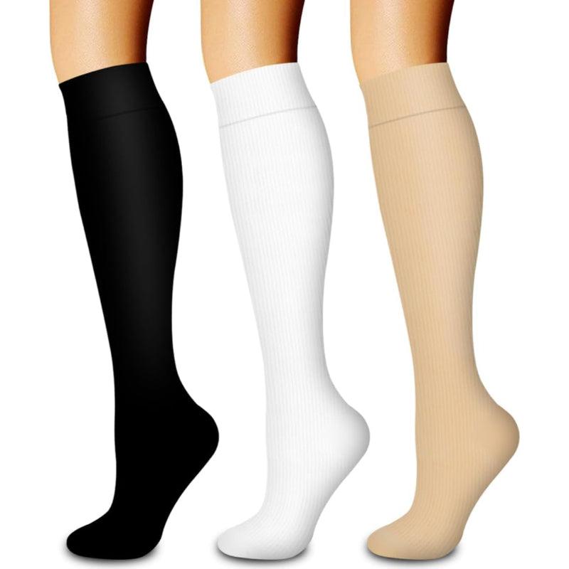 Hebe 3 Pack Compression Orthopedic Socks For Running-Plantar Socks
