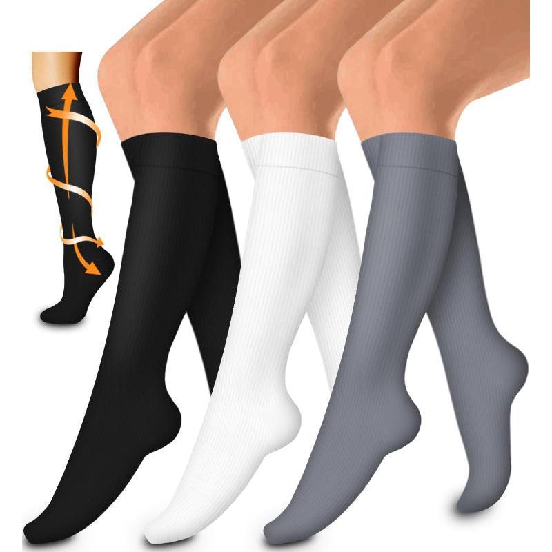 Hebe 3 Pack Compression Orthopedic Socks For Running-Plantar Socks
